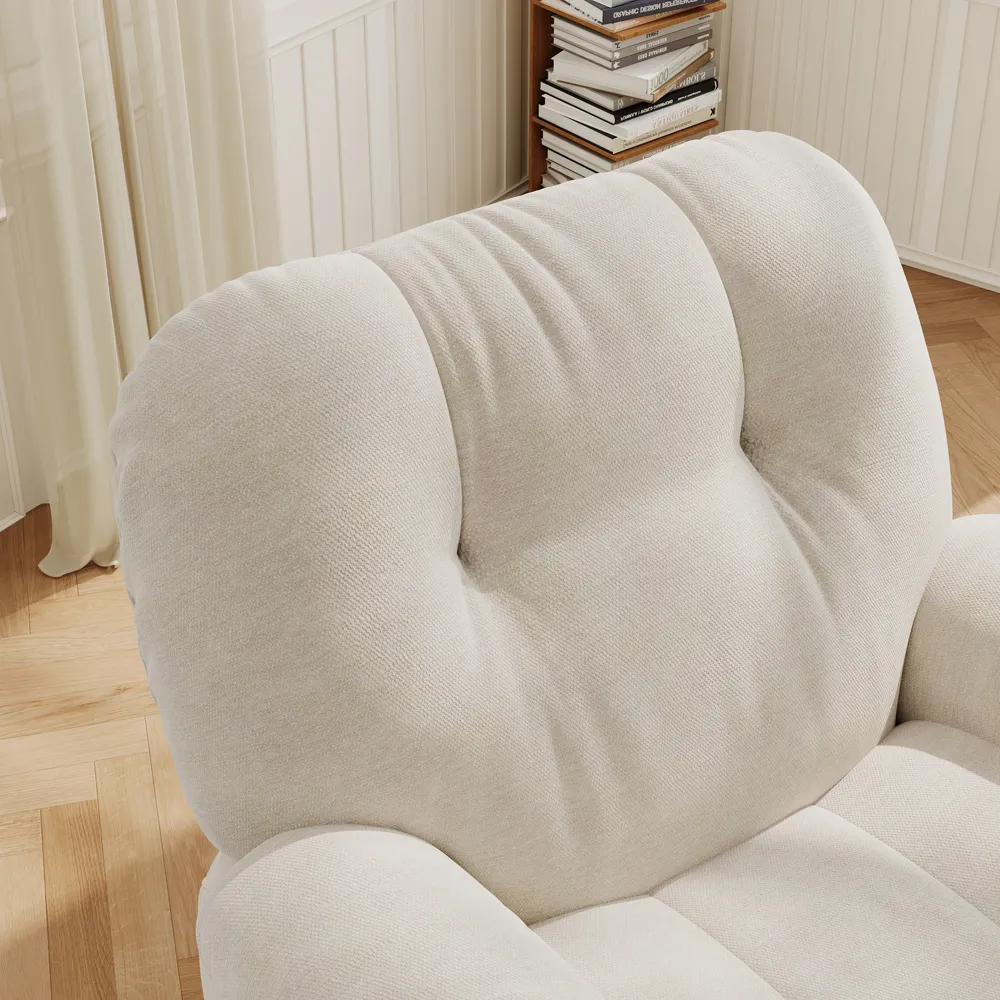Plush Upholstered Swivel Rocker Recliner Plush Upholstered Swivel Rocker Recliner