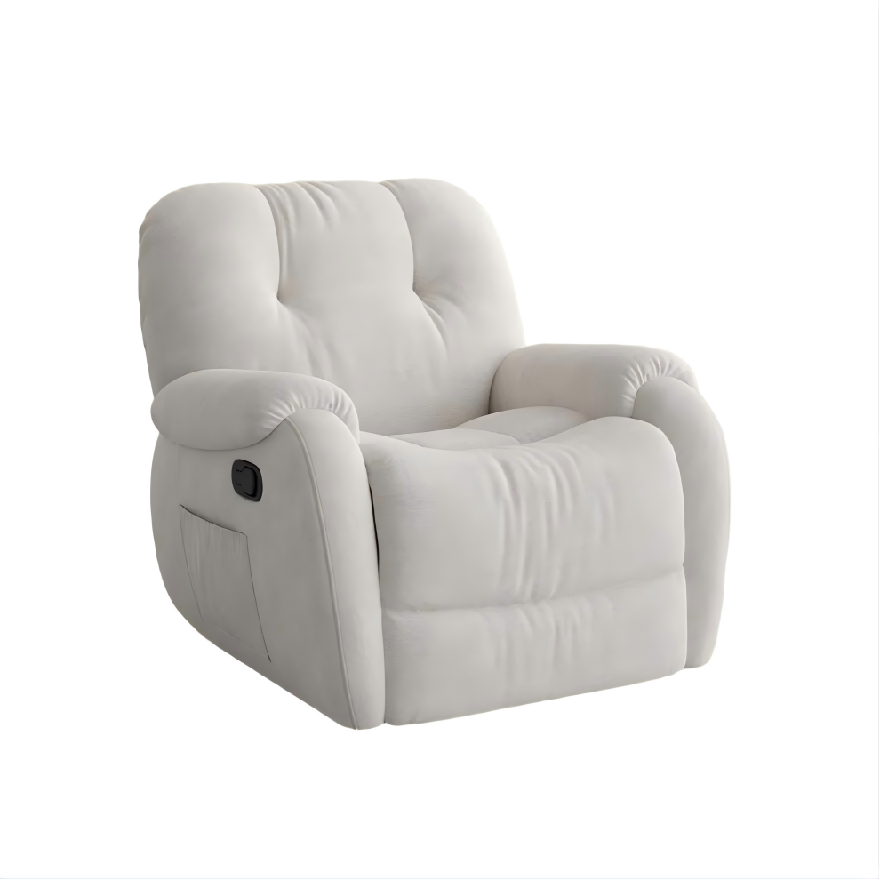 Plush Upholstered Swivel Rocker Recliner