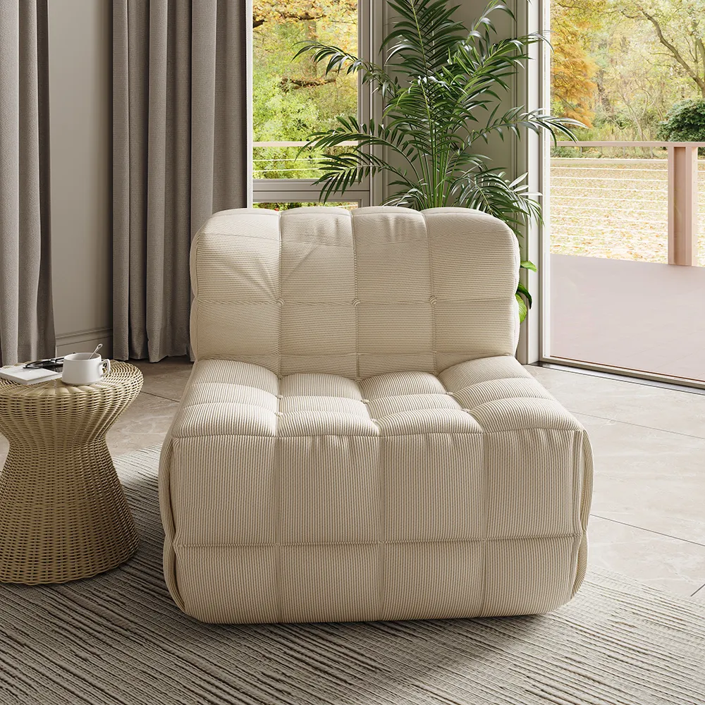 Modern Minimalist Corduroy Single Seat Sofa