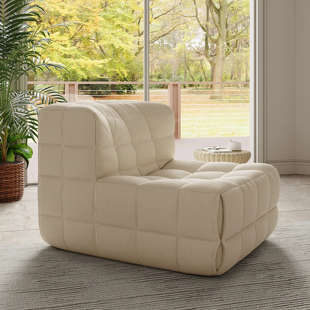 Modern Minimalist Corduroy Single Seat Sofa