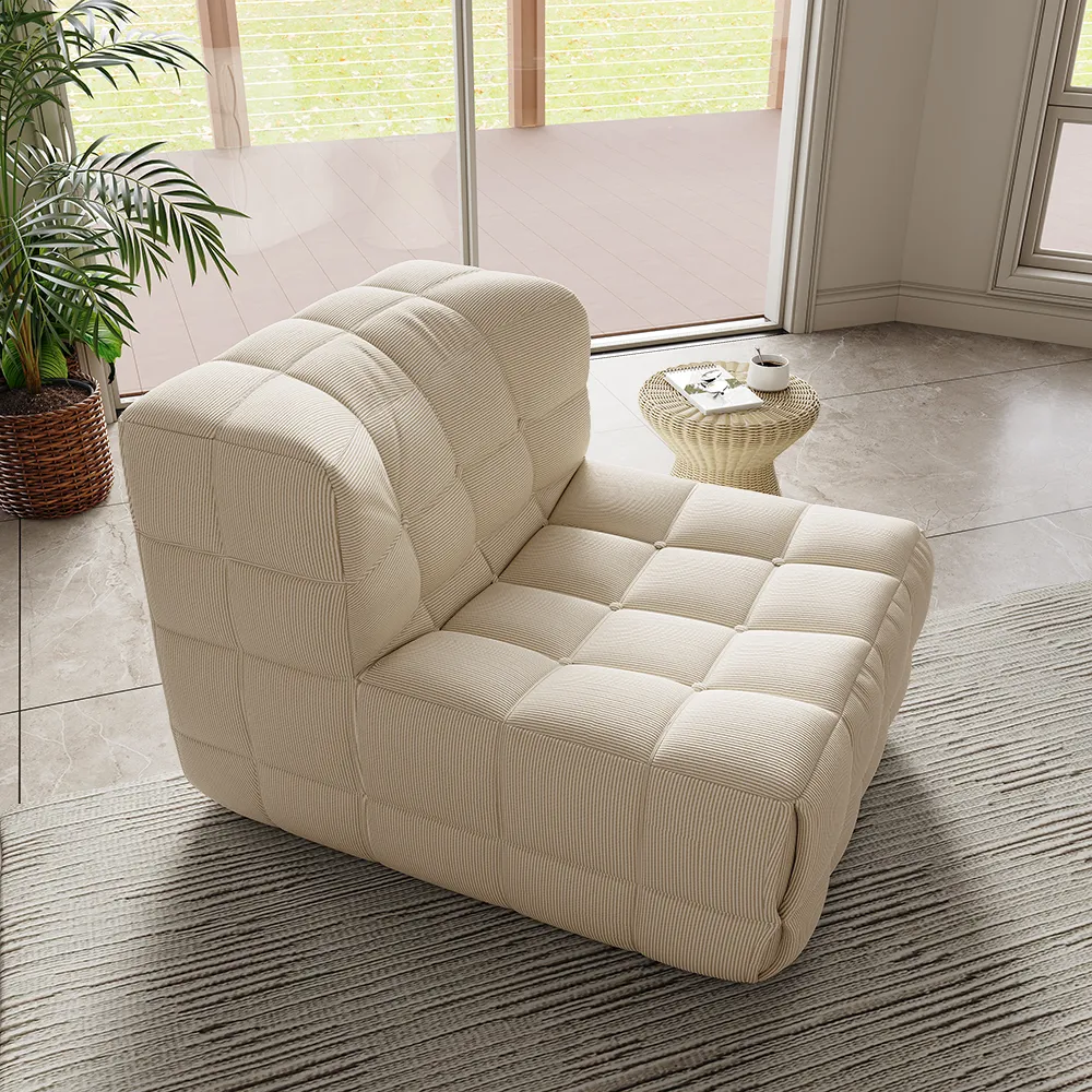 Modern Minimalist Corduroy Single Seat Sofa