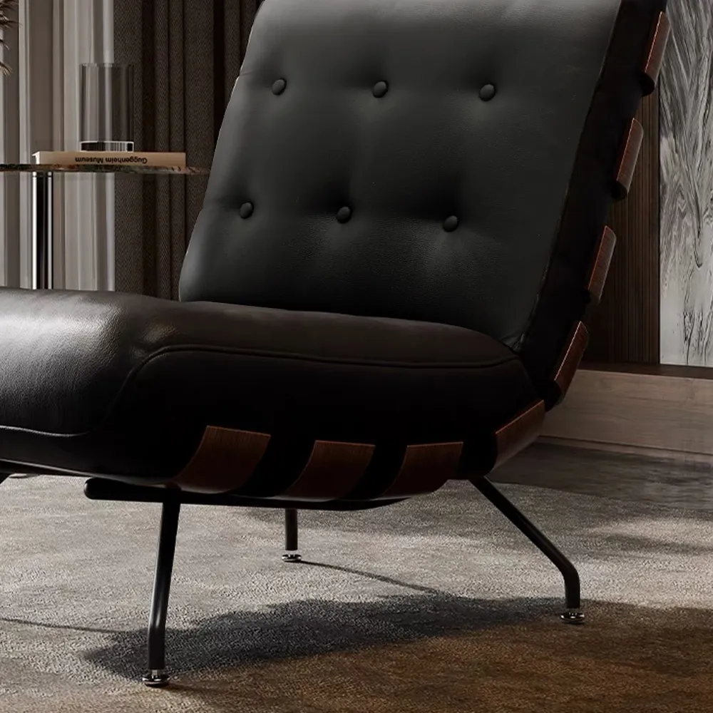 Mid-Century Modern Black Accent Chair Mid-Century Modern Black Accent Chair