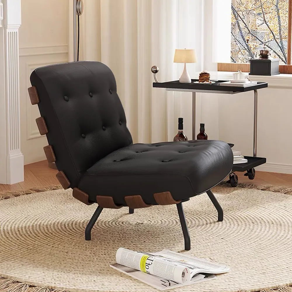 Mid-Century Modern Black Accent Chair Mid-Century Modern Black Accent Chair