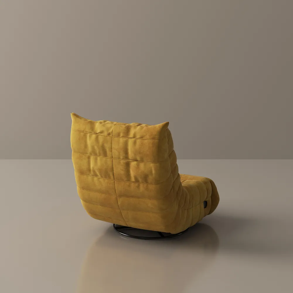 Modern Yellow Lounge Chair with Rocking