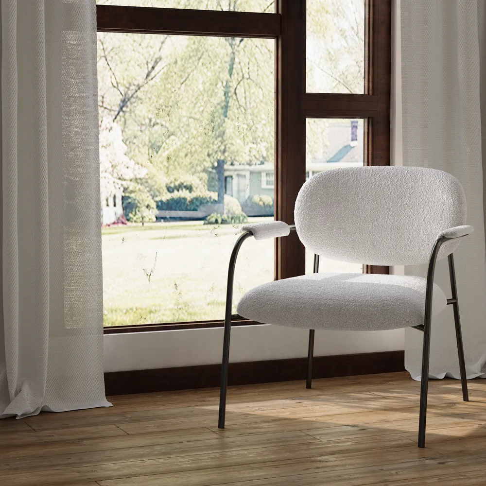 Modern Beige Velvet Lounge Chair Modern Beige Velvet Lounge Chair