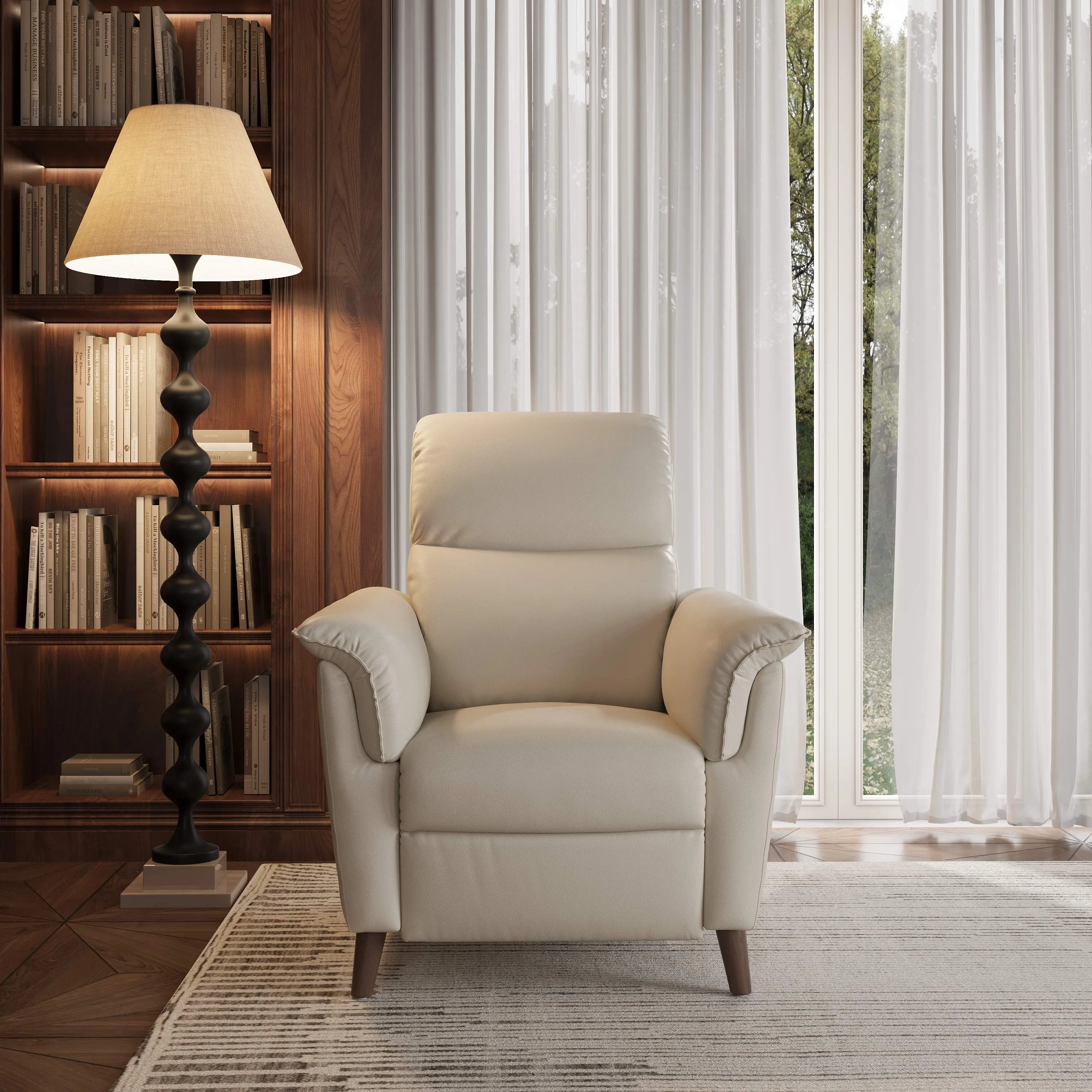 Push-Back Lounge Recliner Chair with Eco Leather Push-Back Lounge Recliner Chair with Eco Leather