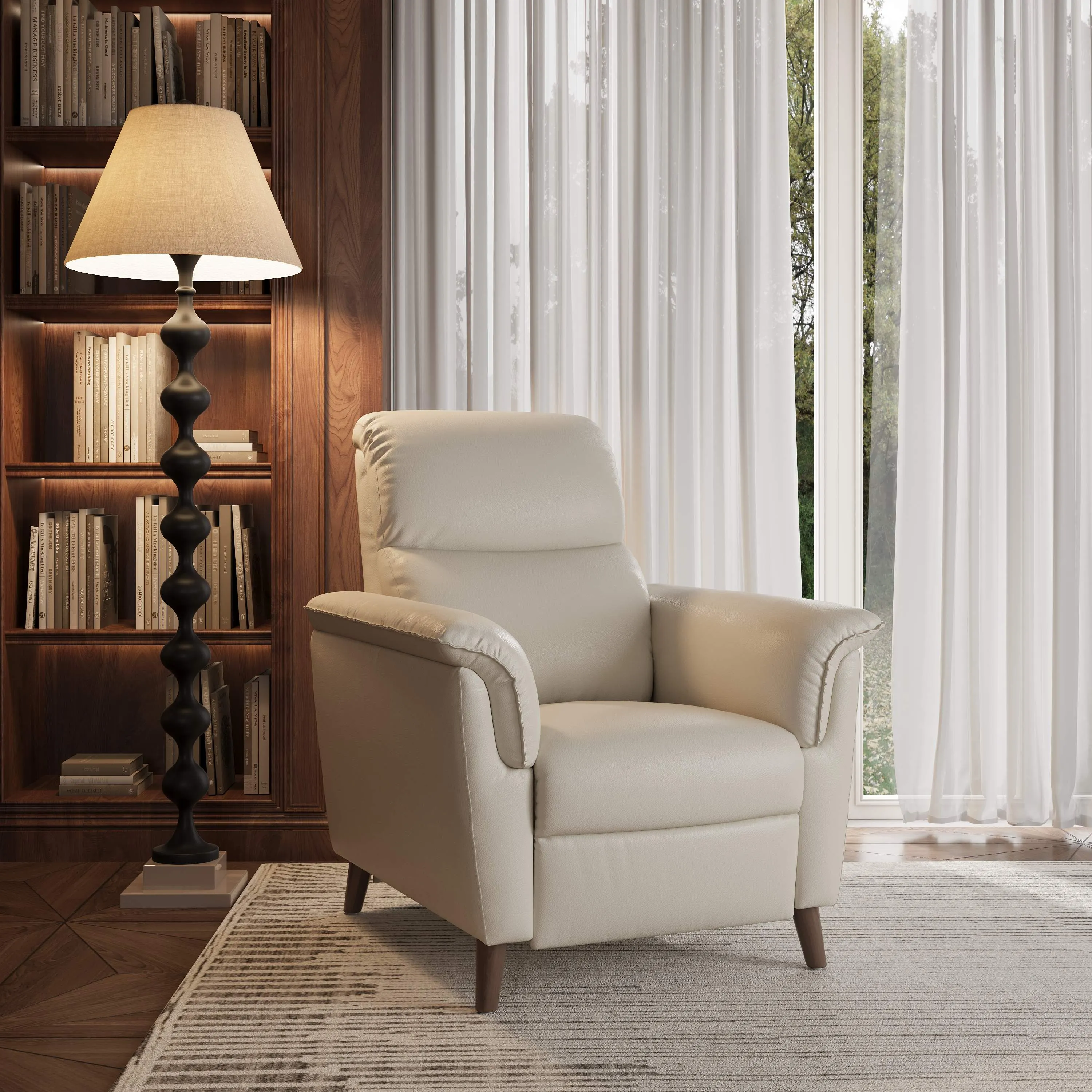 Push-Back Lounge Recliner Chair with Eco Leather Push-Back Lounge Recliner Chair with Eco Leather