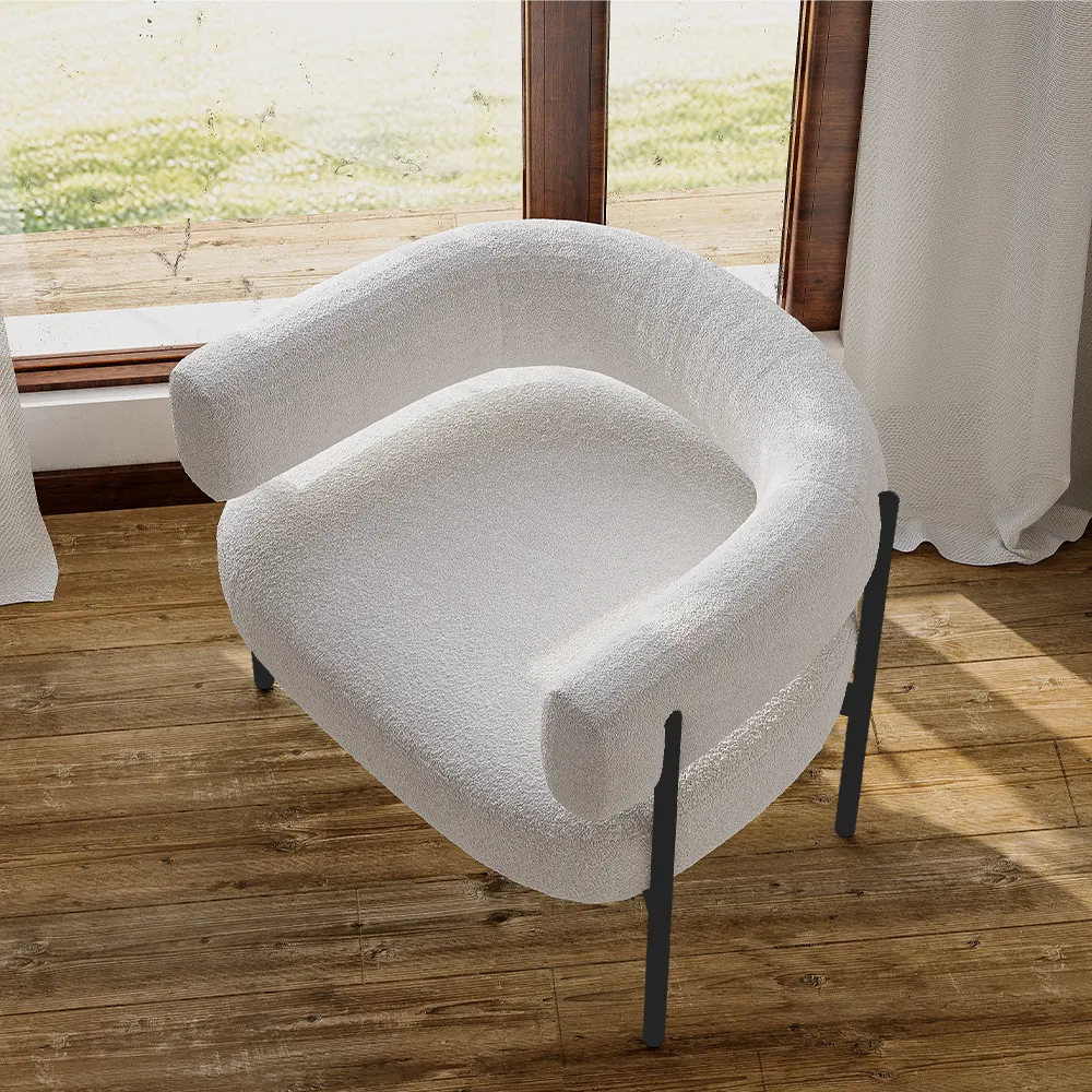 Modern Beige Sherpa Lounge Chair Modern Beige Sherpa Lounge Chair