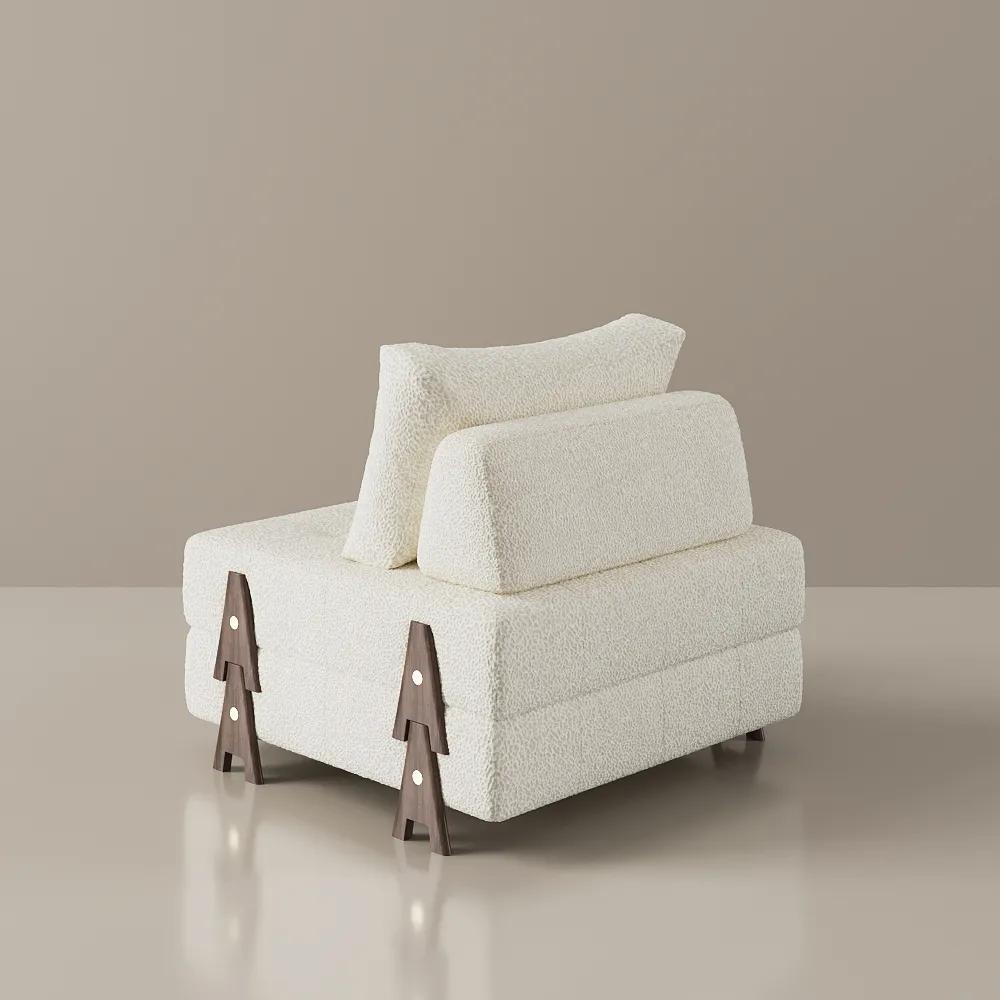 Mid-Century Modern Sofa Bed with Adjustable Backrest