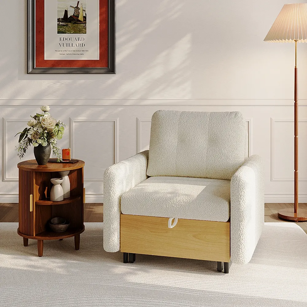 White Velvet Sofa Bed Chair White Velvet Sofa Bed Chair