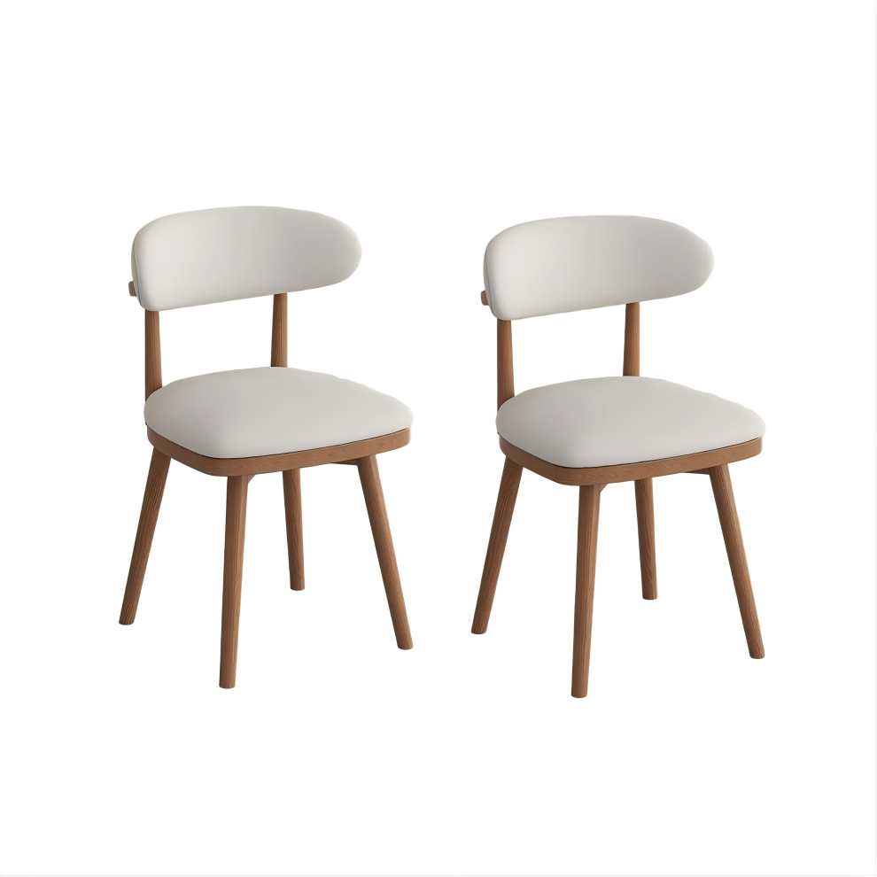 Mid-Century Modern Swivel Upholstered Dining Chairs 