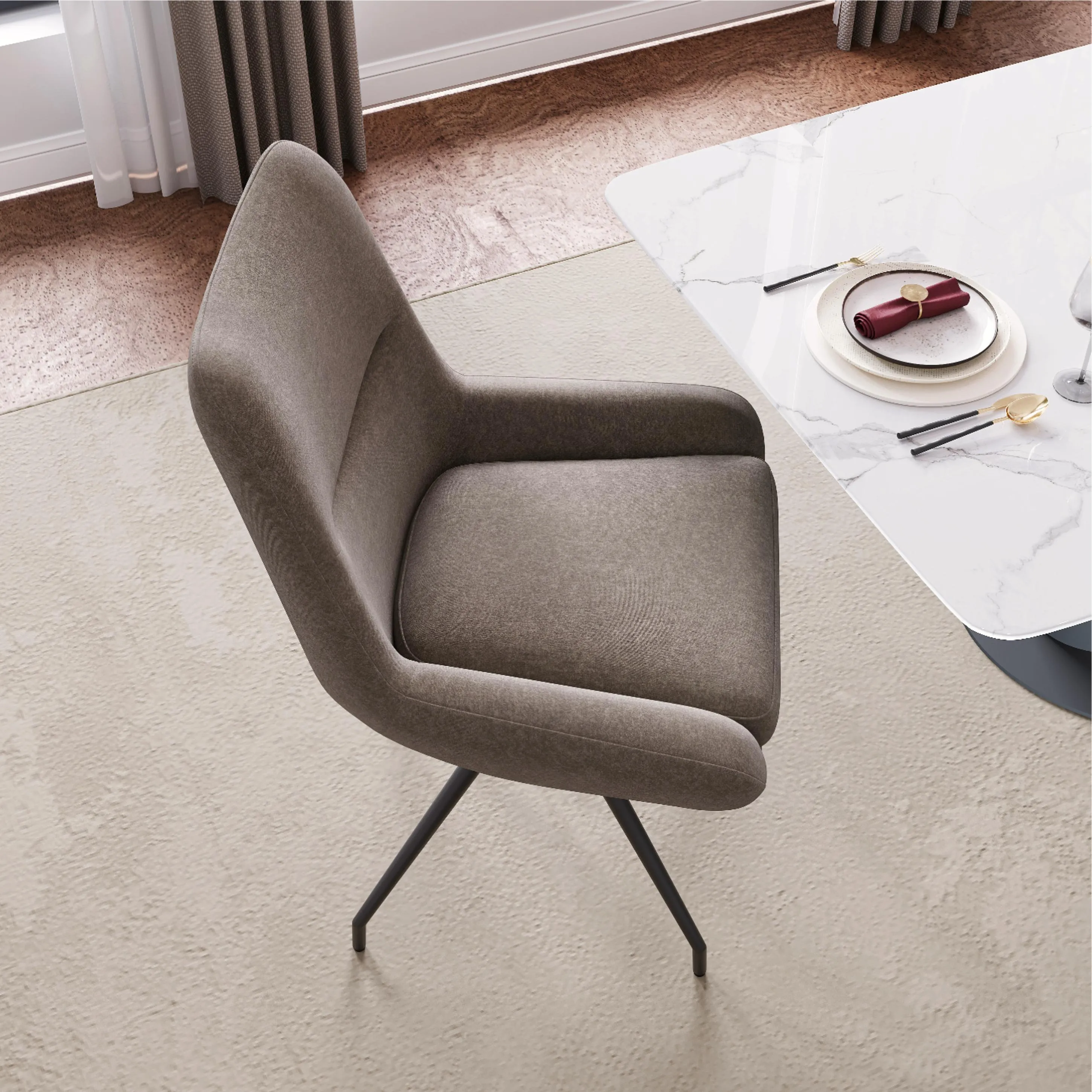 Modern Swivel Upholstered Dining Chairs Modern Swivel Upholstered Dining Chairs