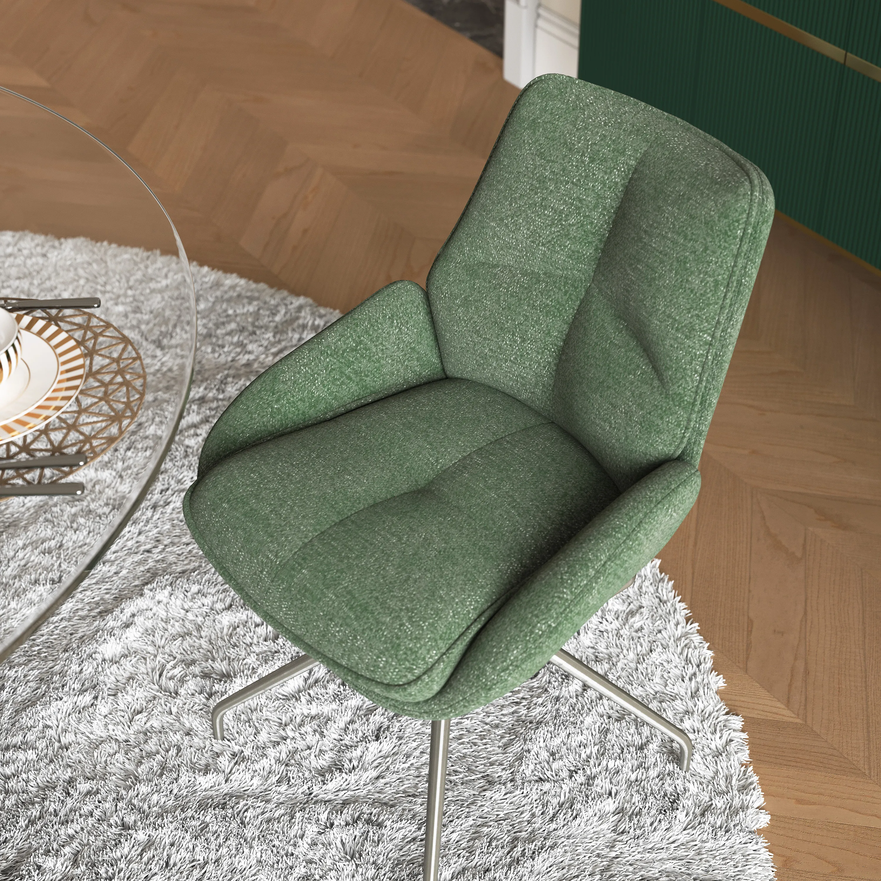 Modern Velvet Fabric Upholstered Dining Chairs Modern Velvet Fabric Upholstered Dining Chairs
