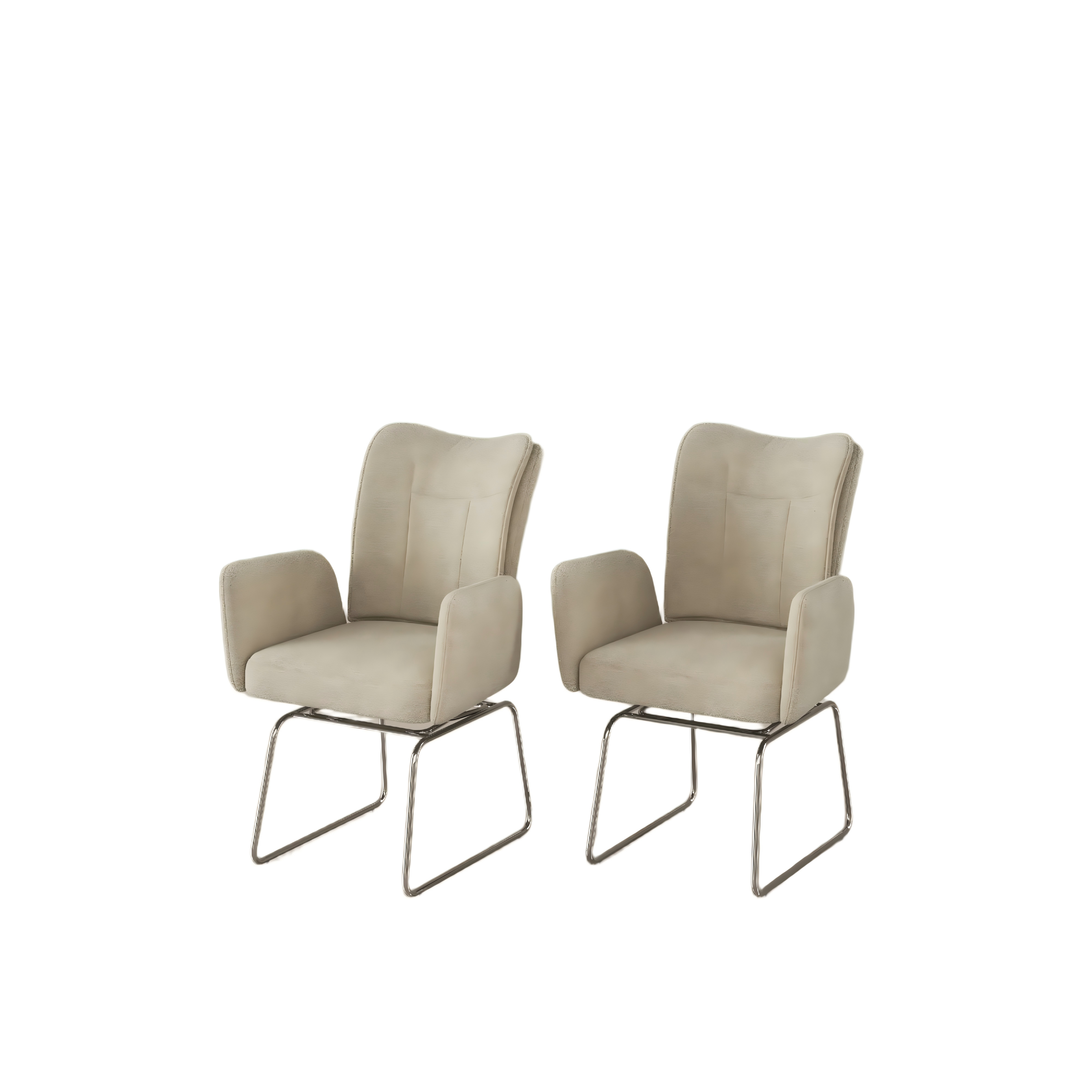 Modern Chenille Fabric Dining Chairs 