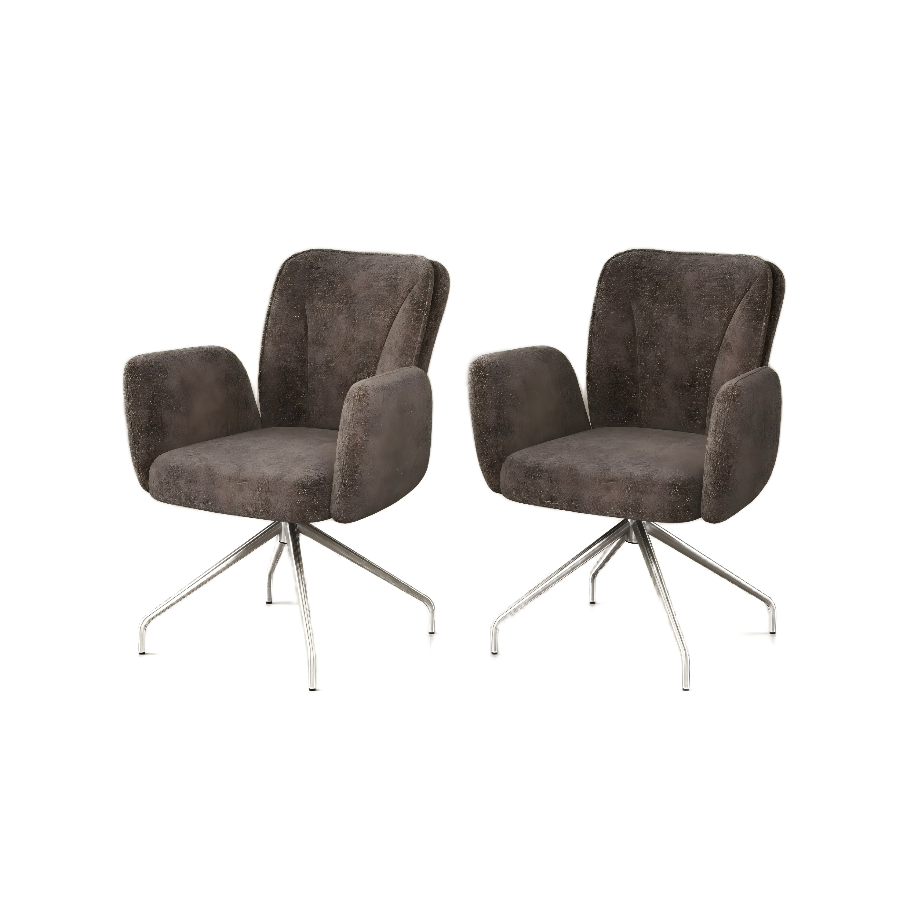 Modern Upholstered Swivel Dining Chair