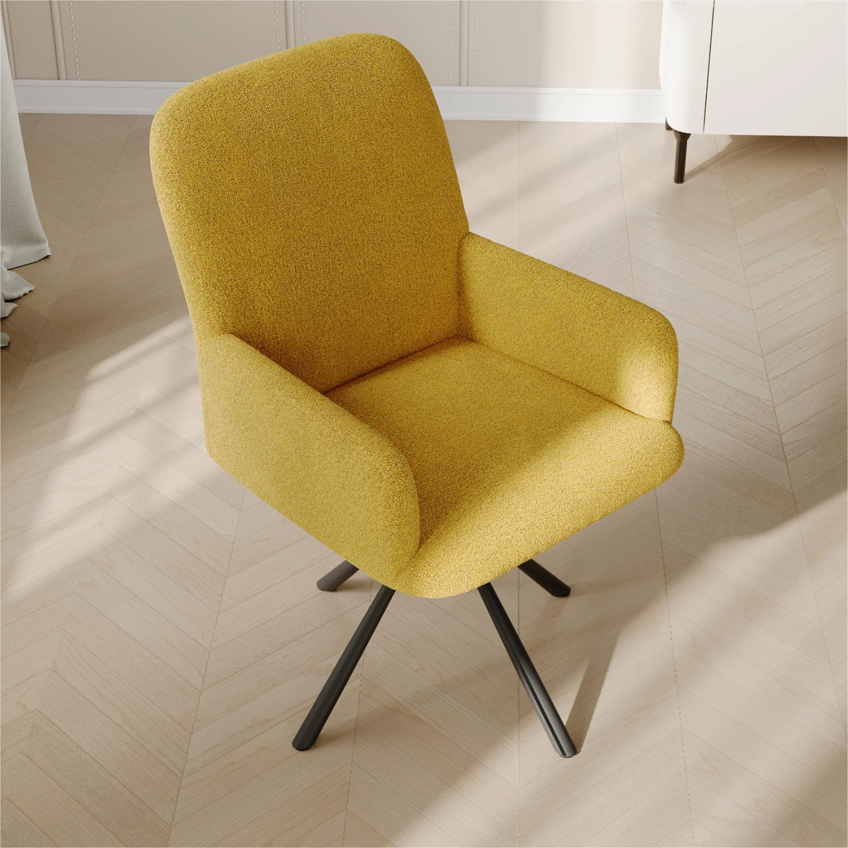 Modern Velvet Fabric Upholstered Dining