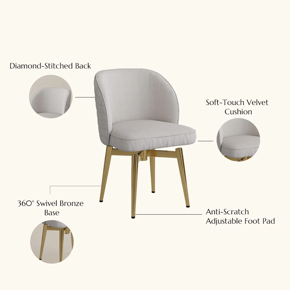 Modern Swivel Velvet Dining Chairs Modern Swivel Velvet Dining Chairs