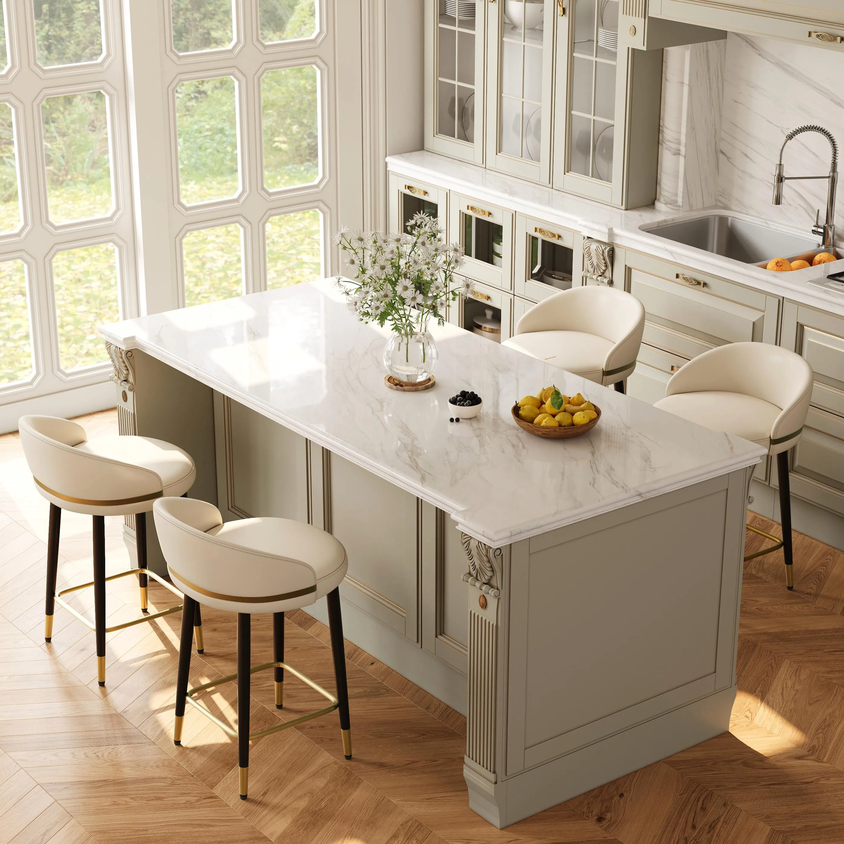 Modern Low Back Counter Height Bar Stools Set Modern Low Back Counter Height Bar Stools Set