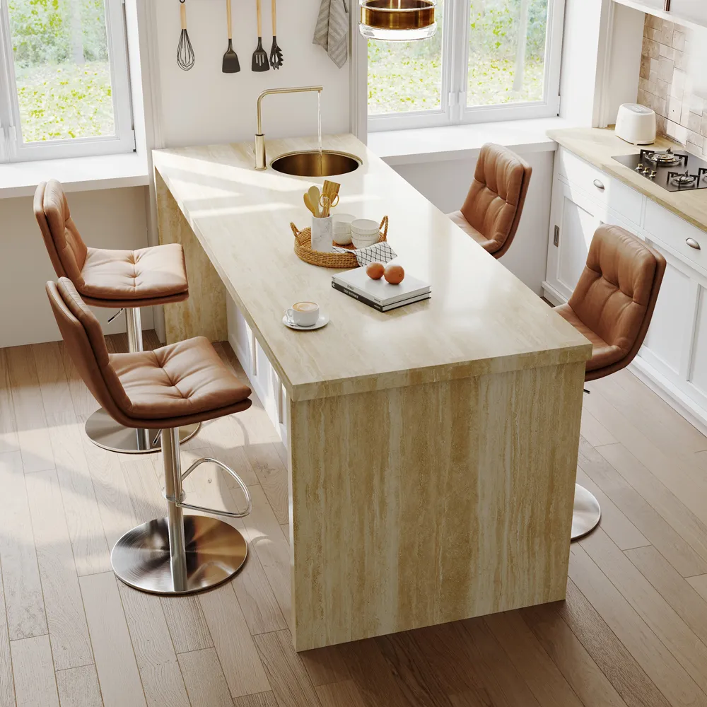 Modern Upholstered Height Adjustable Swivel Bar Stool