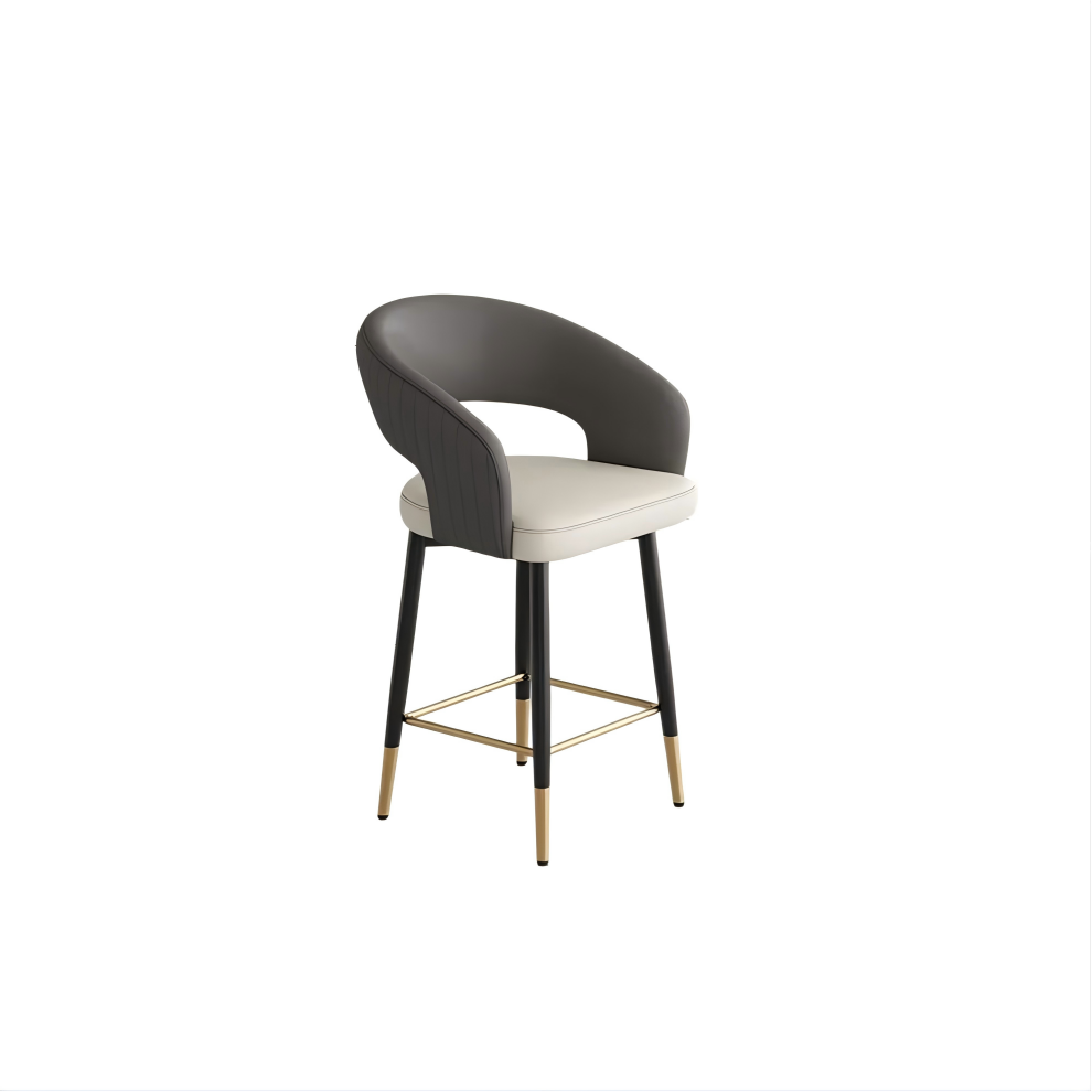 Modern Cutout Back Counter Height Bar Stools 