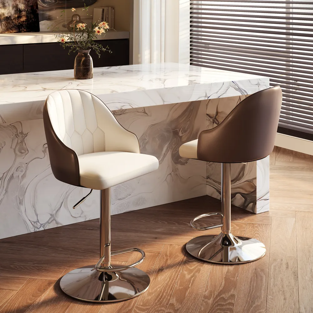 PU Leather Adjustable Swivel Bar Stools PU Leather Adjustable Swivel Bar Stools