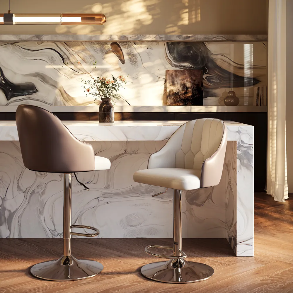 PU Leather Adjustable Swivel Bar Stools PU Leather Adjustable Swivel Bar Stools