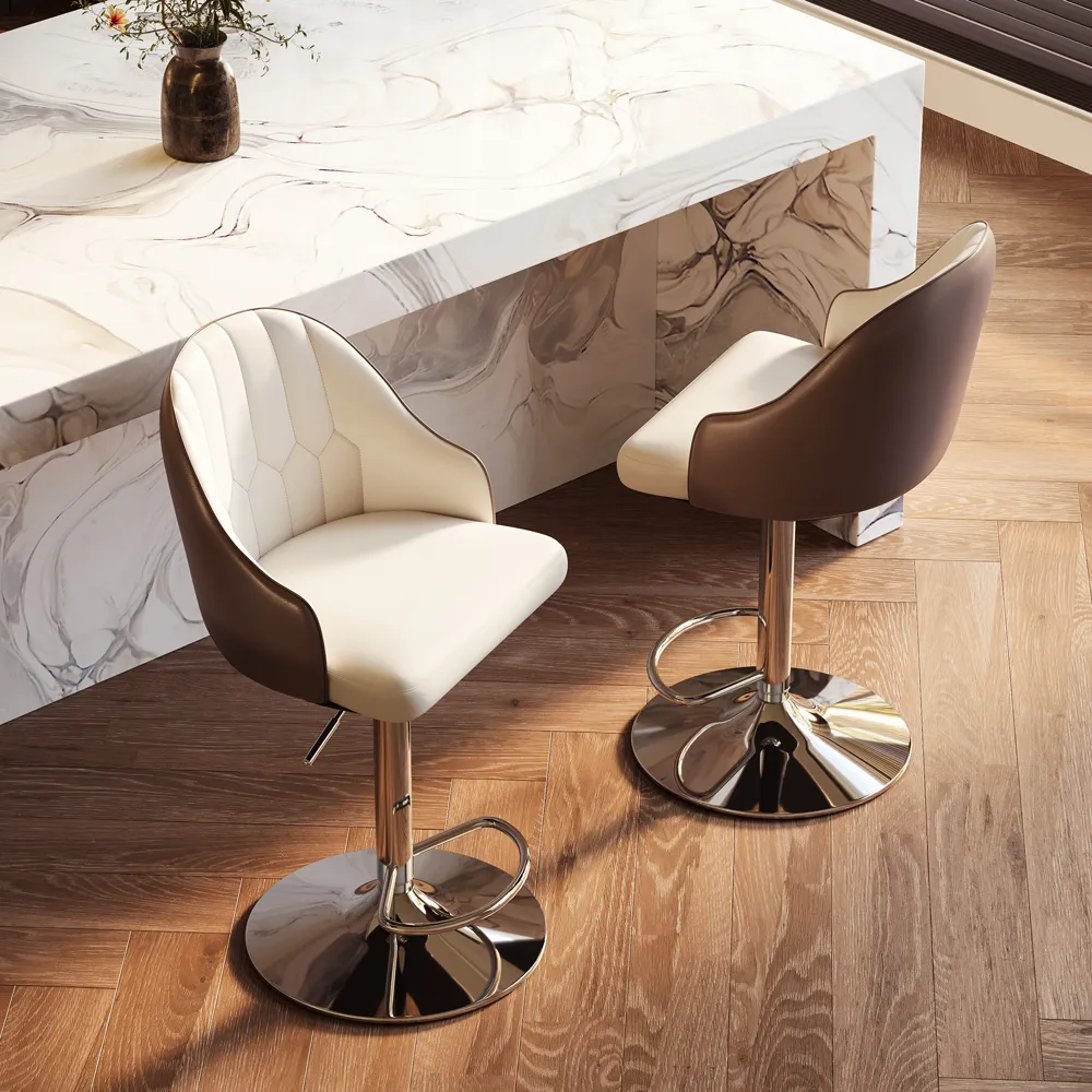 PU Leather Adjustable Swivel Bar Stools PU Leather Adjustable Swivel Bar Stools