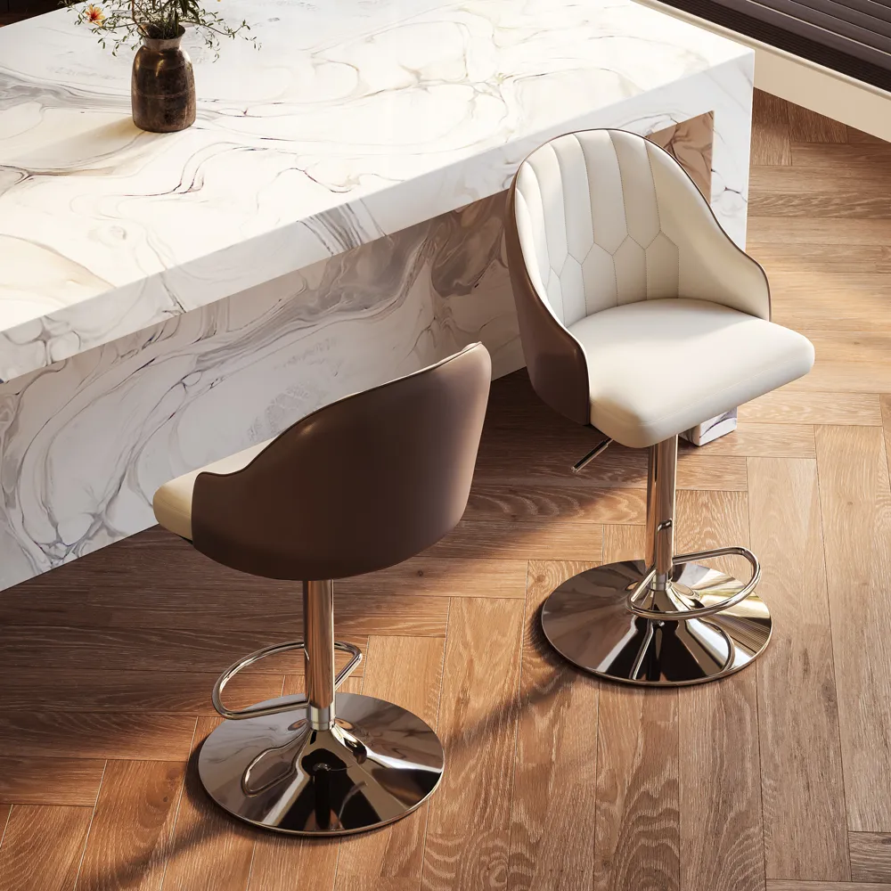 PU Leather Adjustable Swivel Bar Stools PU Leather Adjustable Swivel Bar Stools