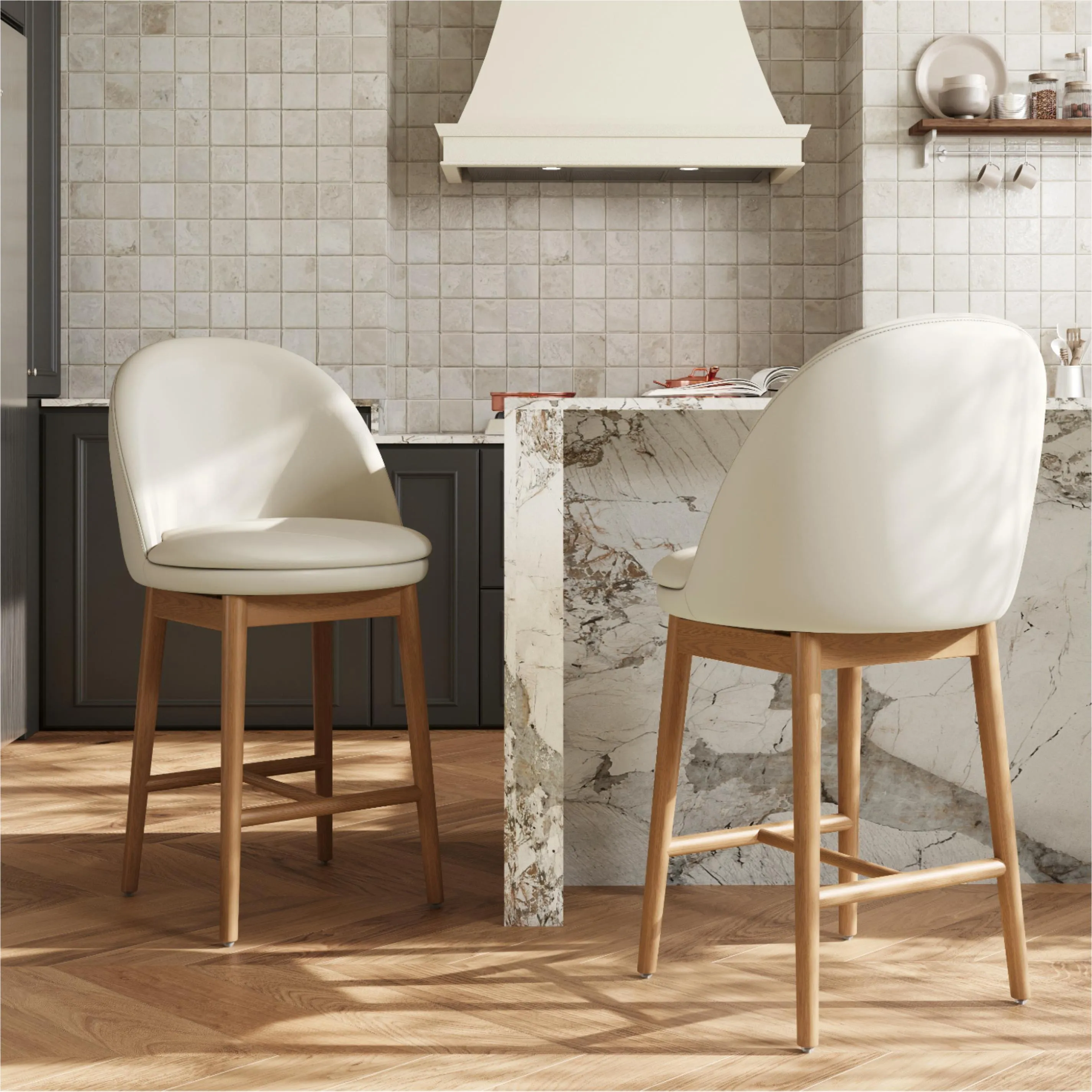 Mid-Century Modern Wood Counter Height Bar Stool Mid-Century Modern Wood Counter Height Bar Stool