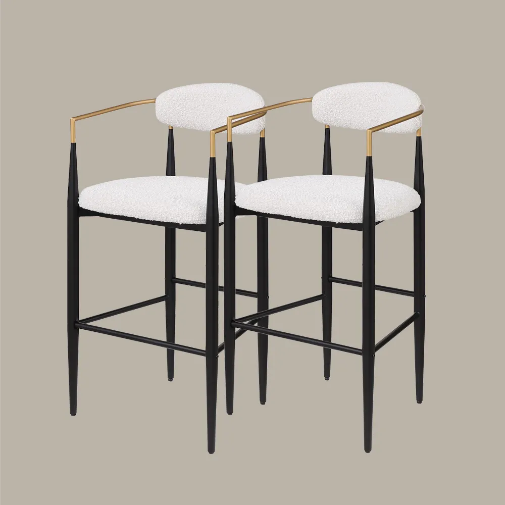 Modern Minimalist Adjustable Height Swivel Faux Leather Bar Stools 