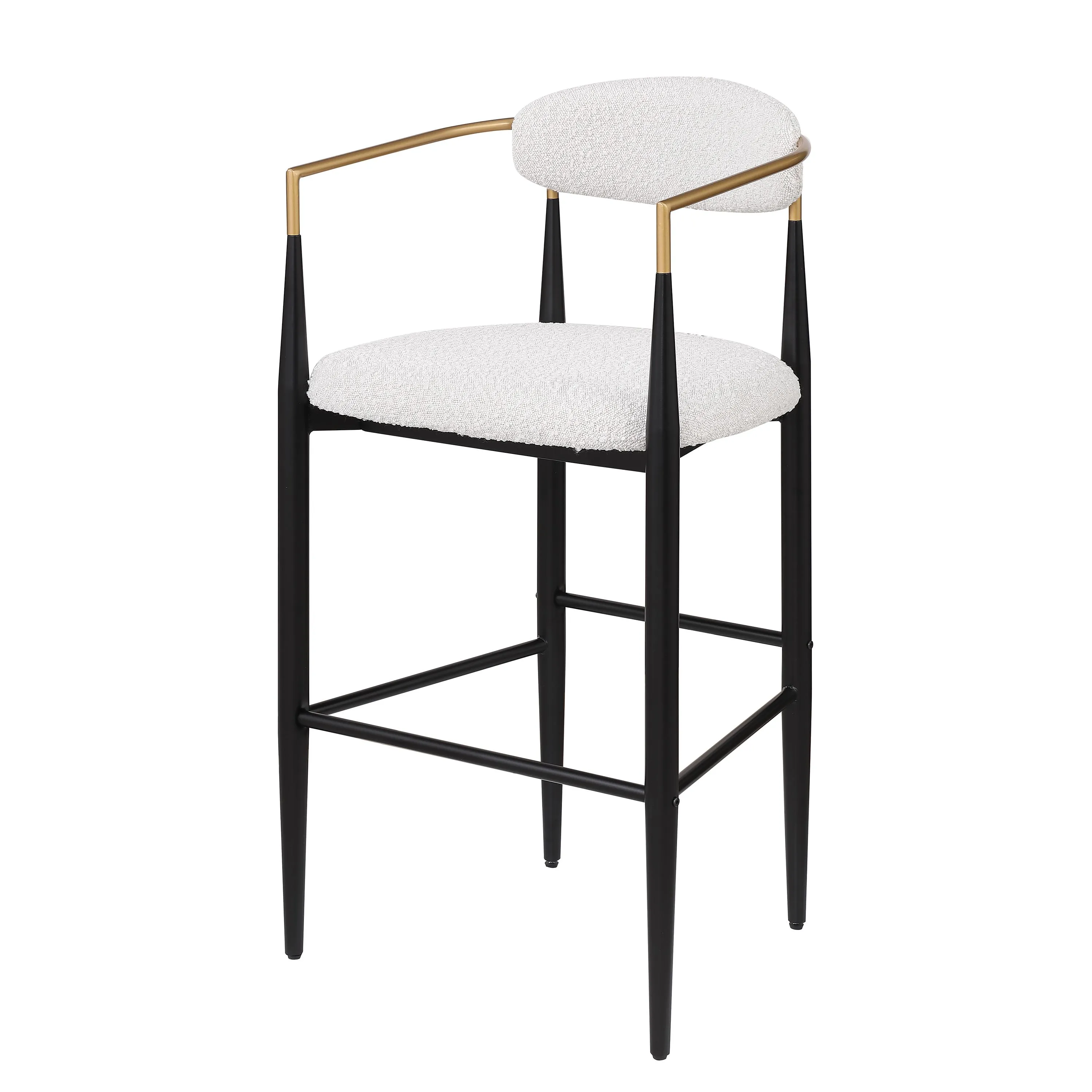 Modern Minimalist Adjustable Height Swivel Faux Leather Bar Stools 