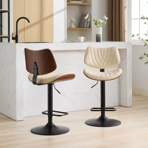 Mid-Century Modern Adjustable Swivel Bar Stools Mid-Century Modern Adjustable Swivel Bar Stools