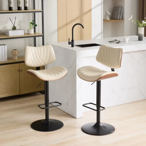 Mid-Century Modern Adjustable Swivel Bar Stools Mid-Century Modern Adjustable Swivel Bar Stools