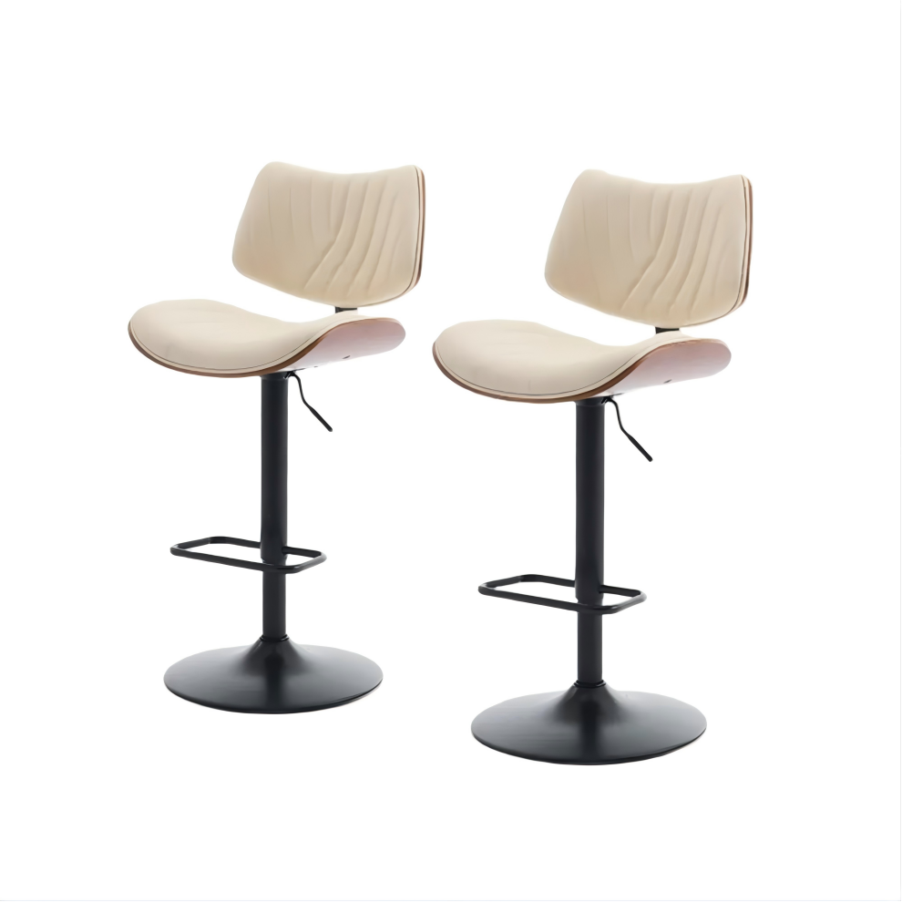 Mid-Century Modern Adjustable Swivel Bar Stools