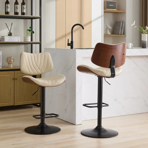 Mid-Century Modern Adjustable Swivel Bar Stools Mid-Century Modern Adjustable Swivel Bar Stools
