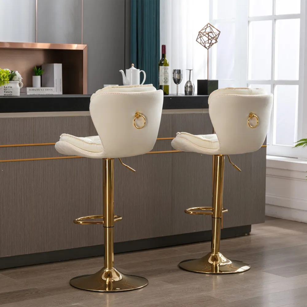 Modern Velvet Adjustable Bar Stools Modern Velvet Adjustable Bar Stools