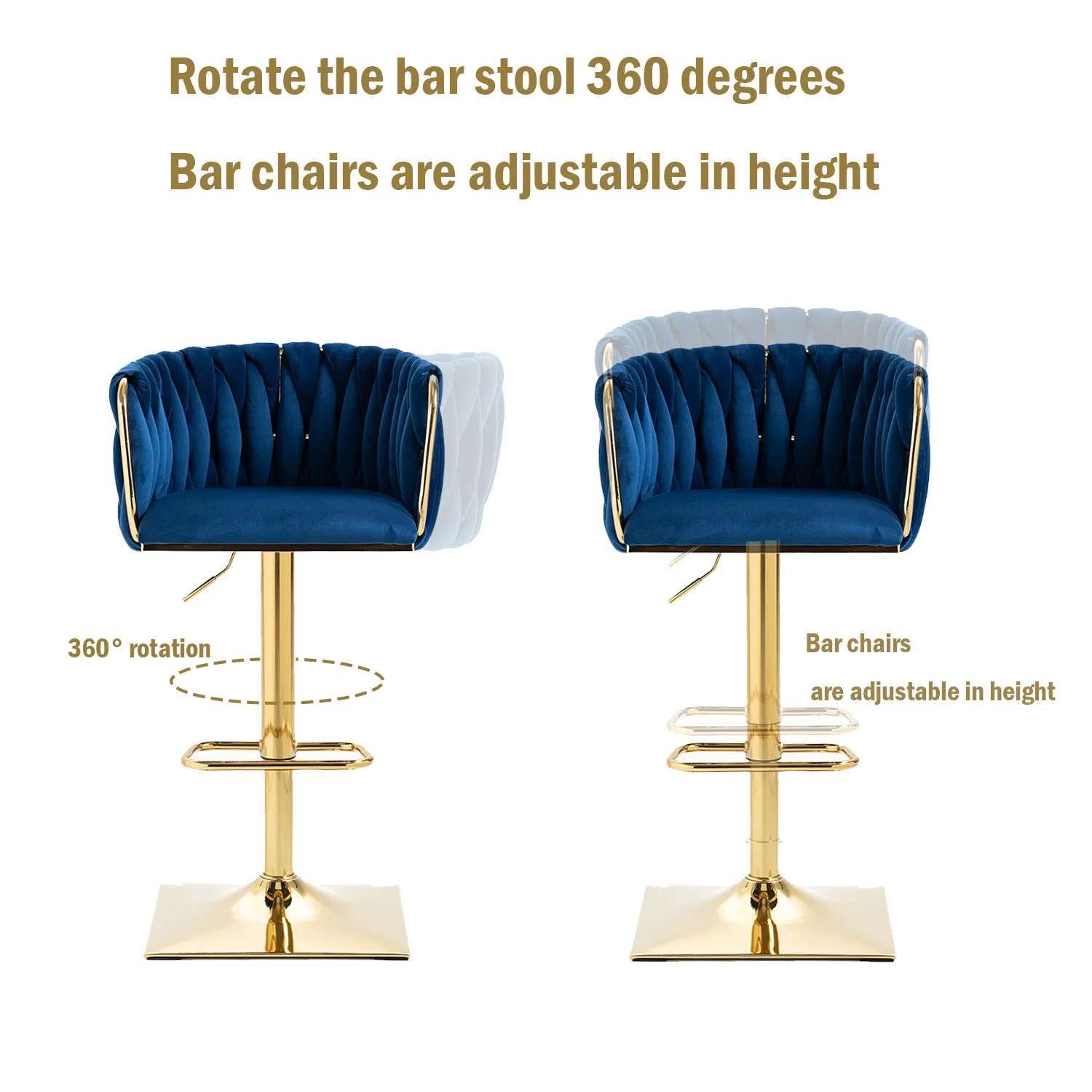Modern Luxury Adjustable Height Swivel Bar Stools Modern Luxury Adjustable Height Swivel Bar Stools