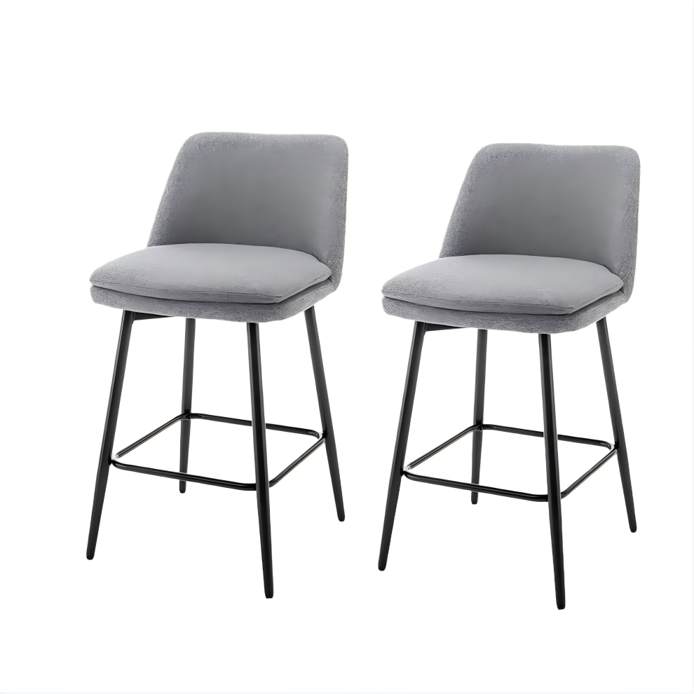Modern Minimalism Counter Height Swivel Faux Leather Bar Stools