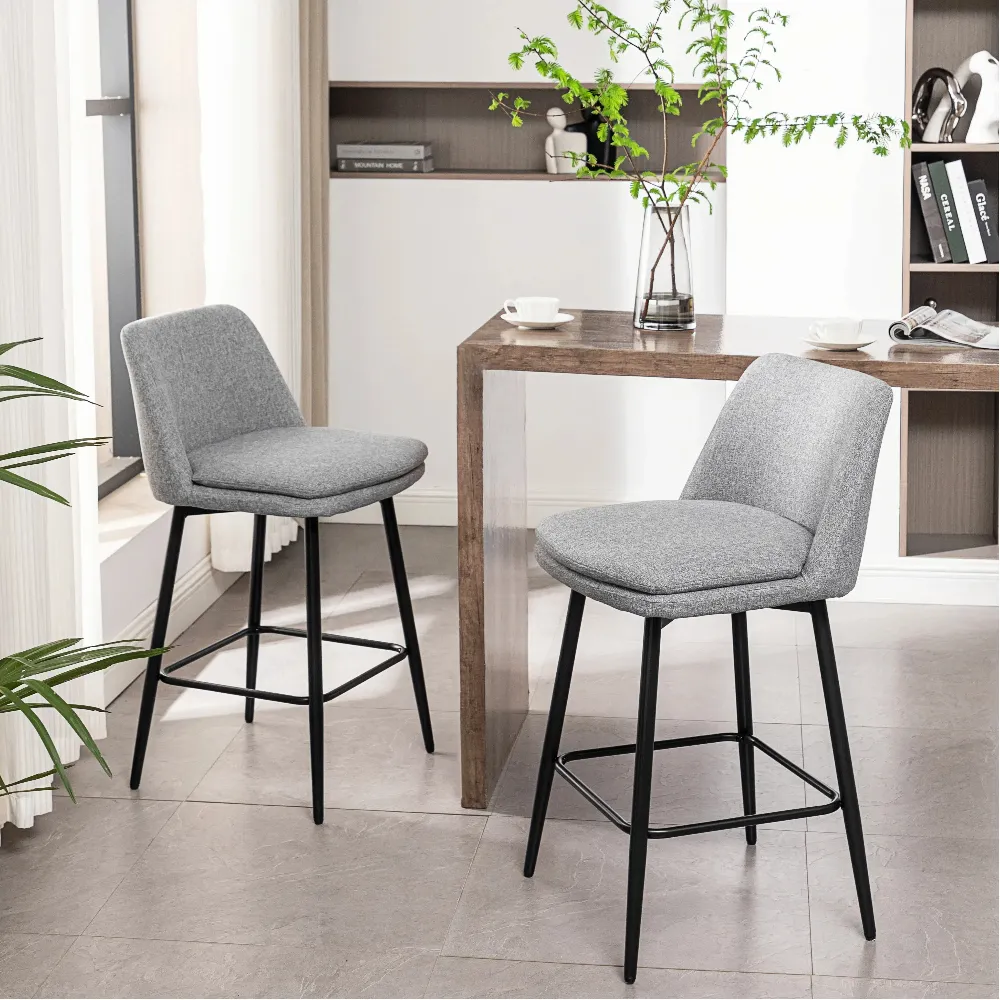 Modern Minimalism Counter Height Swivel Faux Leather Bar Stools Modern Minimalism Counter Height Swivel Faux Leather Bar Stools