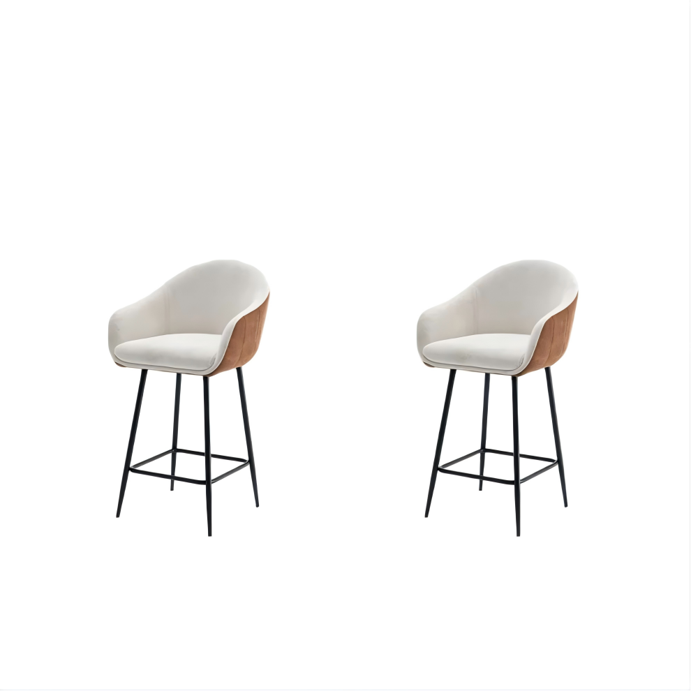 Modern Upholstered Fabric Counter Stools 