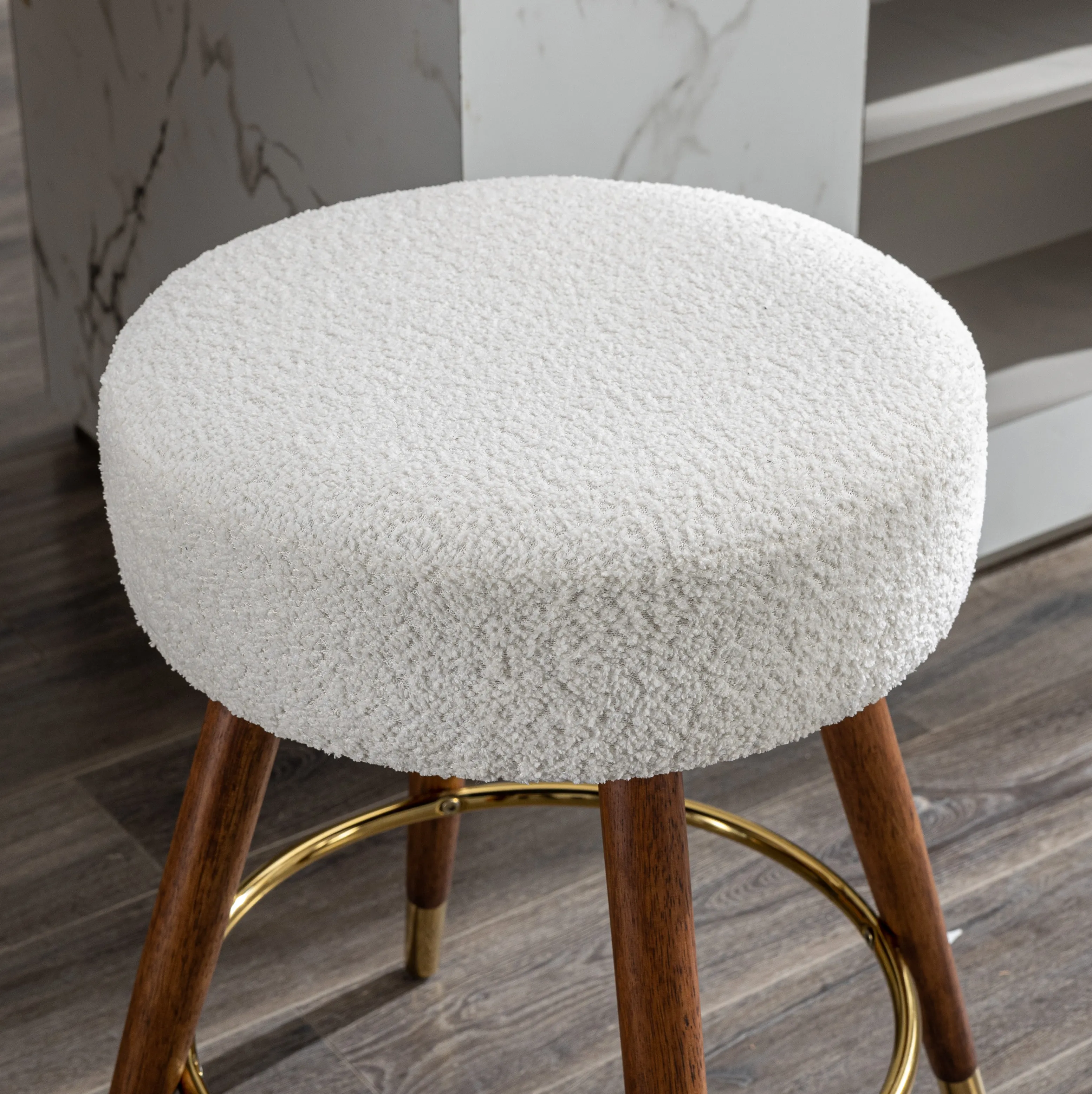 Mid-Century Modern Swivel Solid Wood Counter Stool Mid-Century Modern Swivel Solid Wood Counter Stool