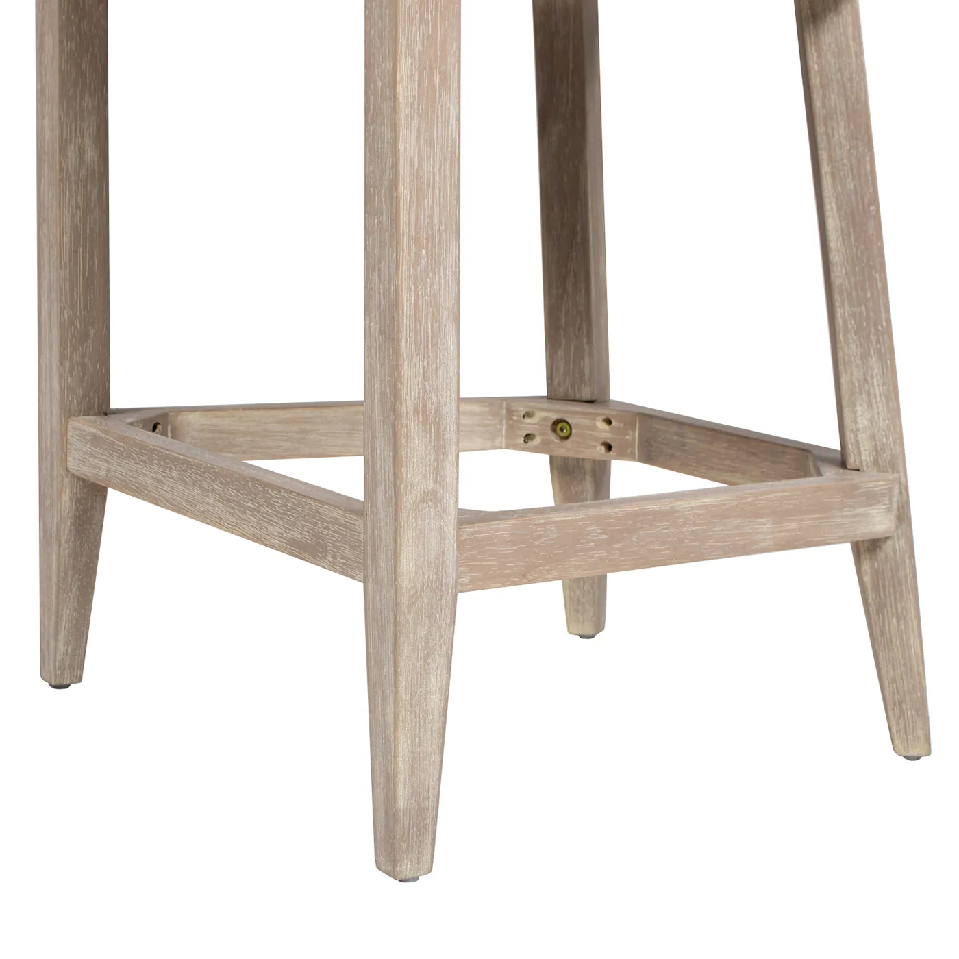 Modern Coastal Wooden Upholstered Counter Height Bar Stool