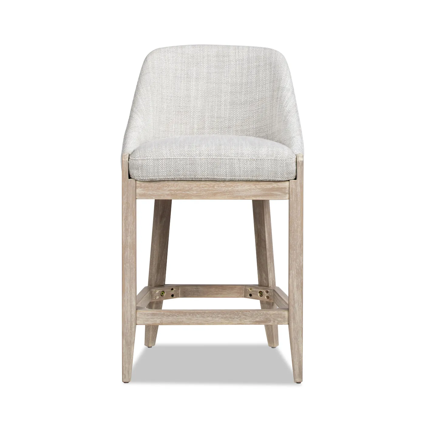 Modern Coastal Wooden Upholstered Counter Height Bar Stool
