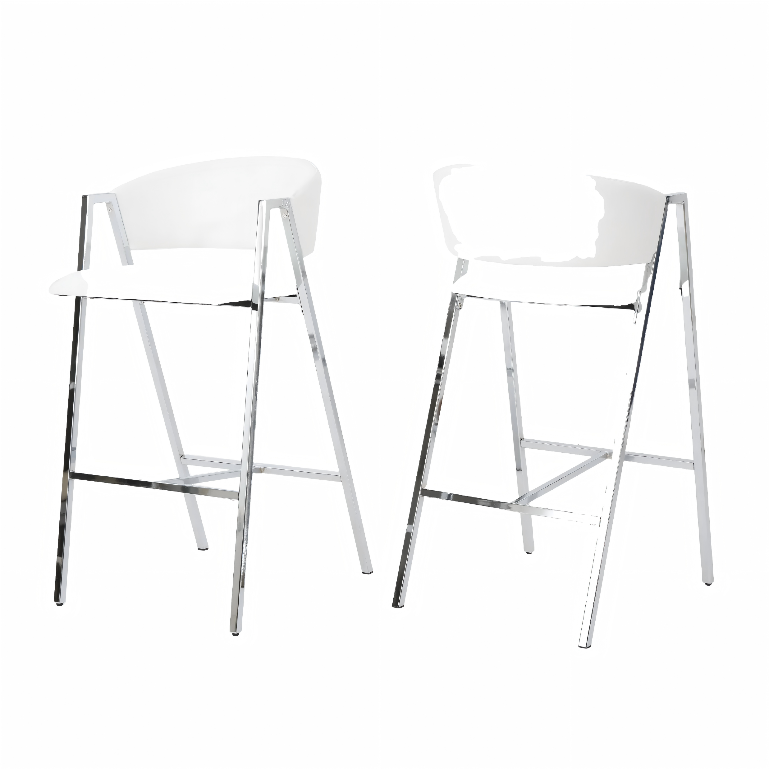 Modern Upholstered Low Back Bar Stools 
