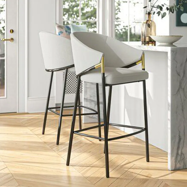 Modern Upholstered Bar Height Bar Stools