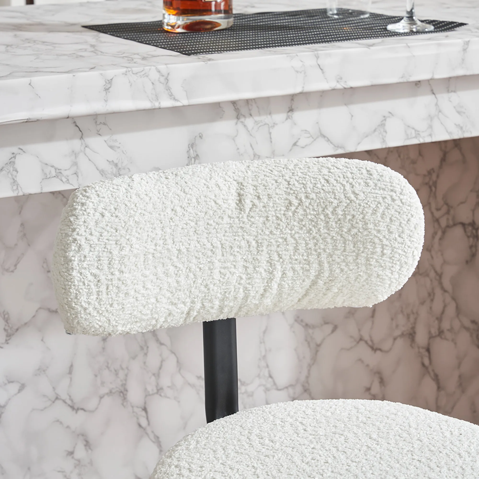 Modern Swivel Upholstered Fabric Counter Stools Modern Swivel Upholstered Fabric Counter Stools