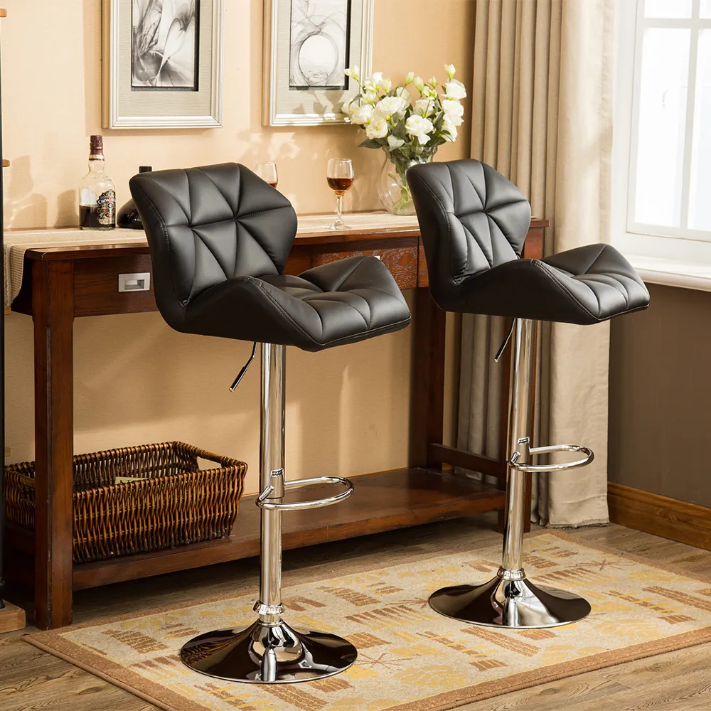 Modern Luxury Adjustable Height Faux Leather Bar Stools Modern Luxury Adjustable Height Faux Leather Bar Stools