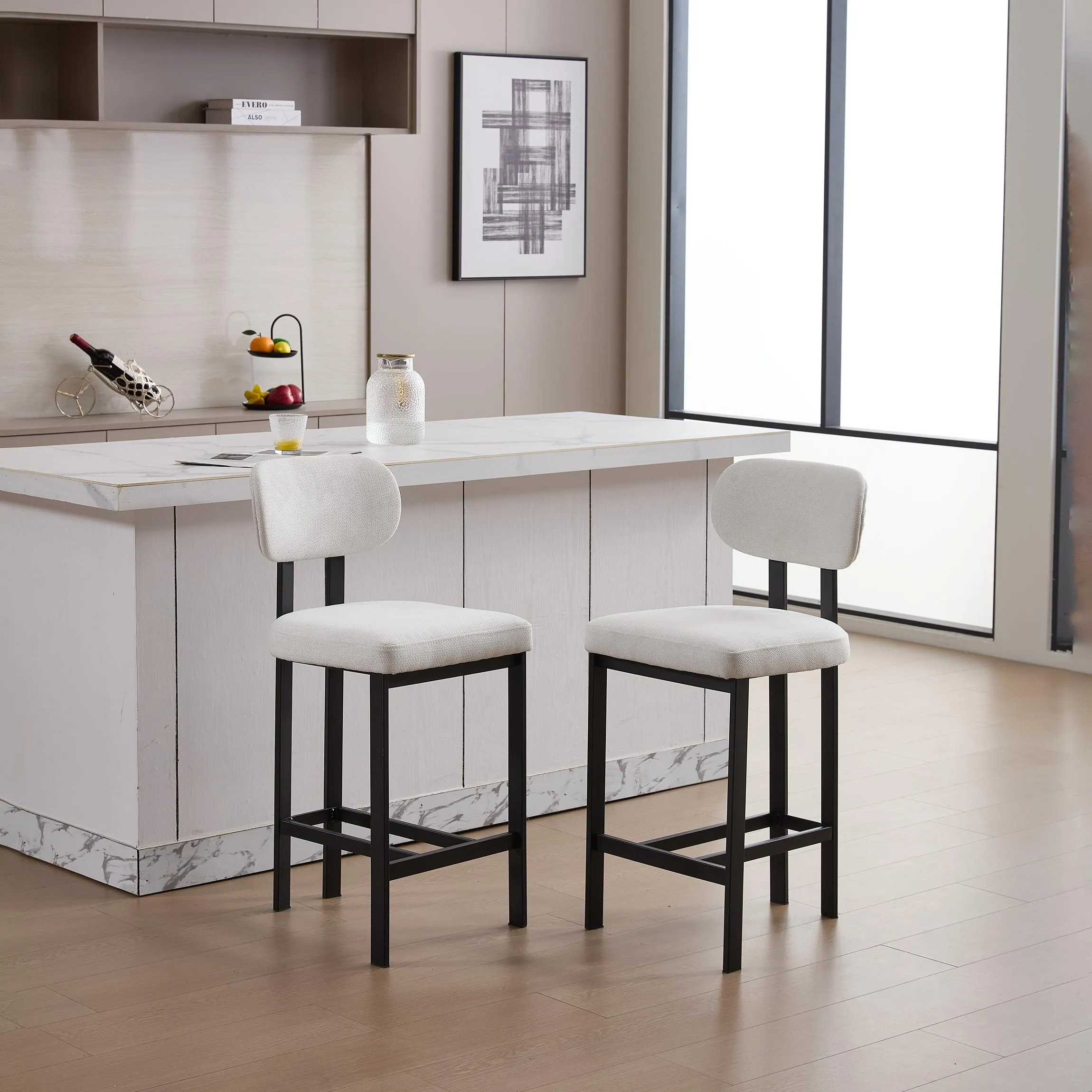 Modern Upholstered Fabric Counter Stools Modern Upholstered Fabric Counter Stools