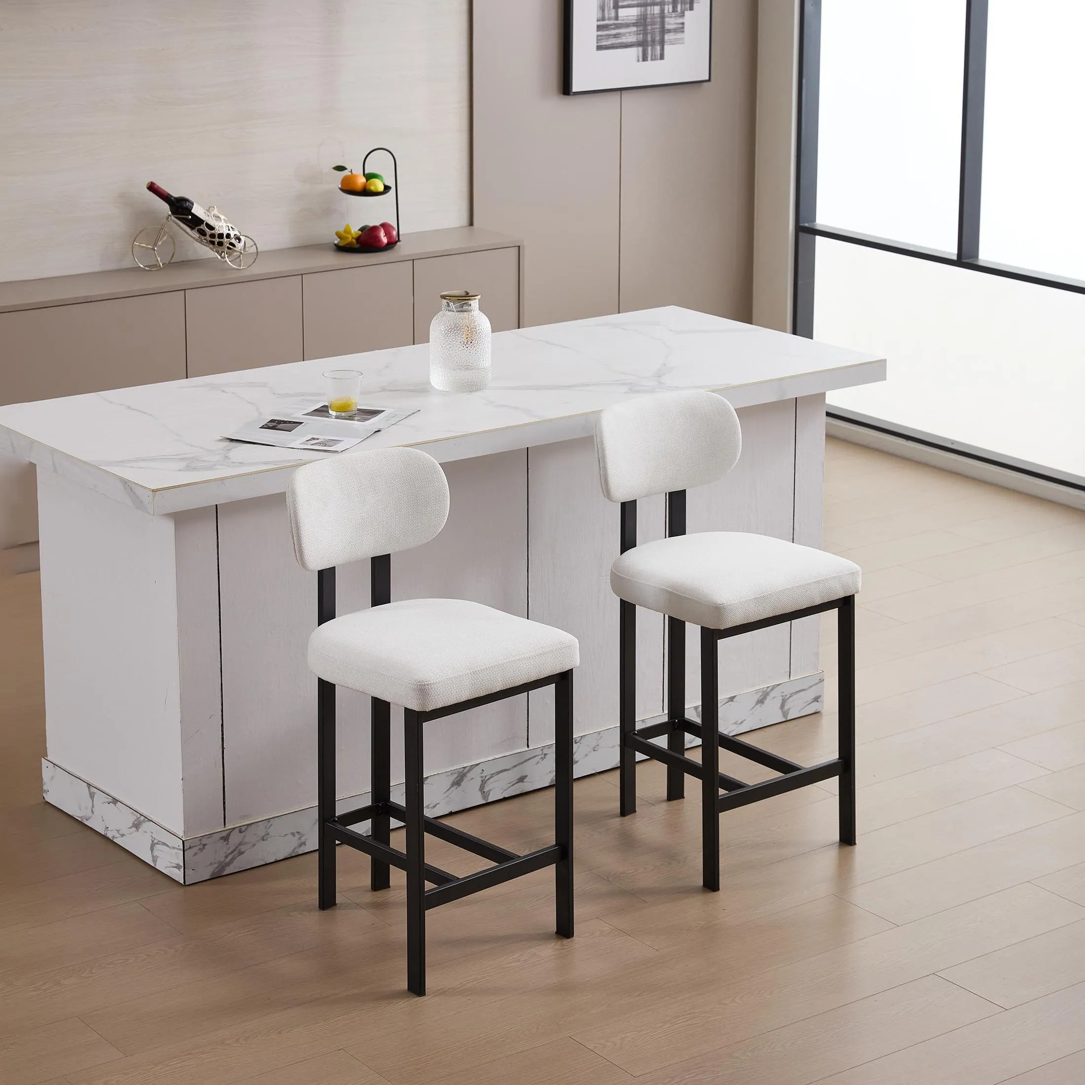 Modern Upholstered Fabric Counter Stools Modern Upholstered Fabric Counter Stools