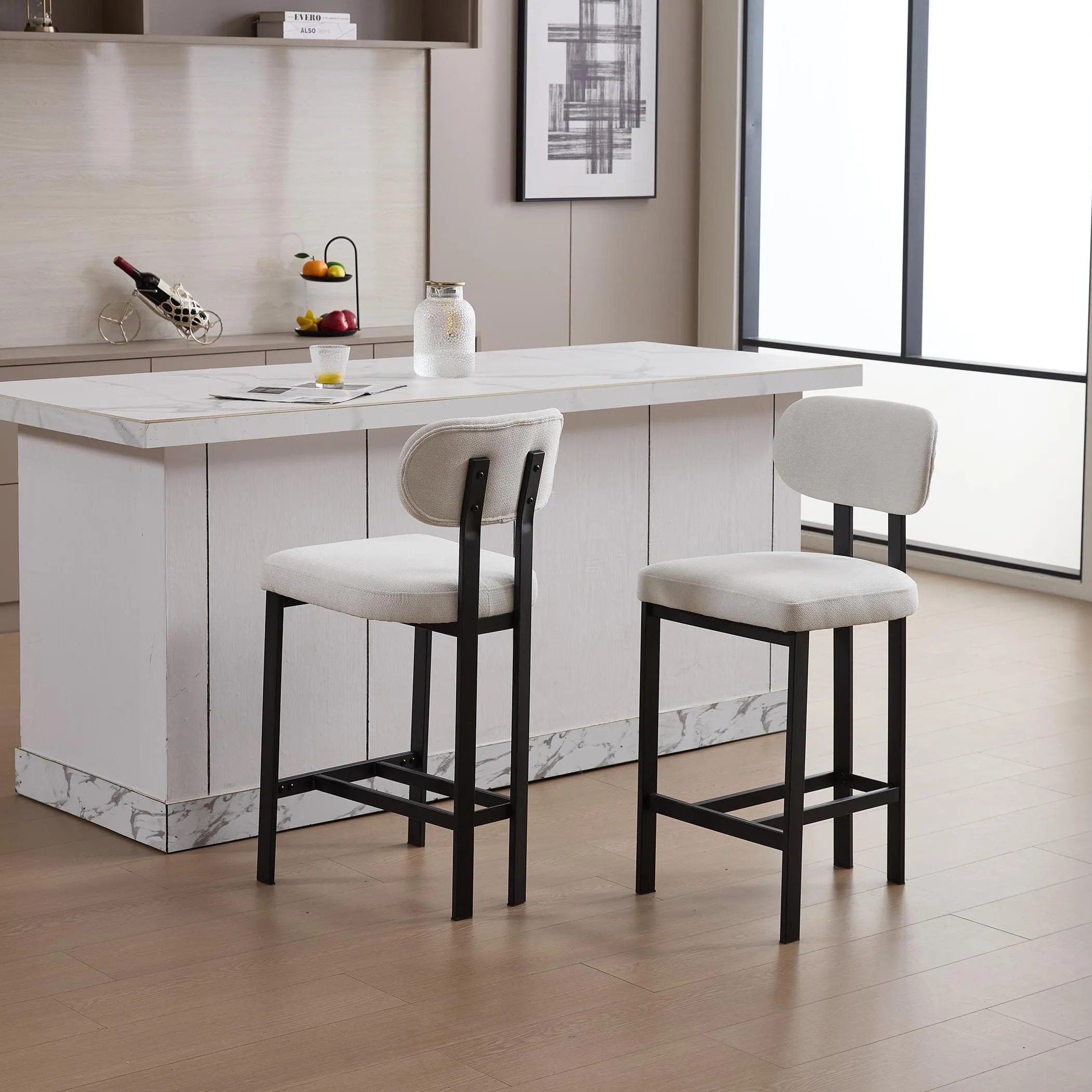 Modern Upholstered Fabric Counter Stools Modern Upholstered Fabric Counter Stools